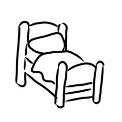 Single wooden beds