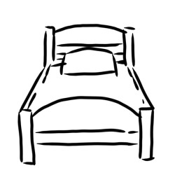 Double wooden beds