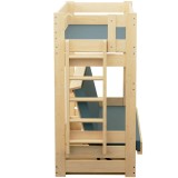 Lit Superposé avec Canapé-Lit Carlos – Bois Massif Pin + Matelas