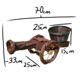 Canon de jardin en osier