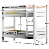 Solid wood bunk bed Casper