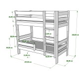 Solid wood bunk bed Casper
