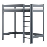 Lit mezzanine surélevé en bois de pin massif